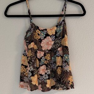 O'Neill Black Floral Camisole Top